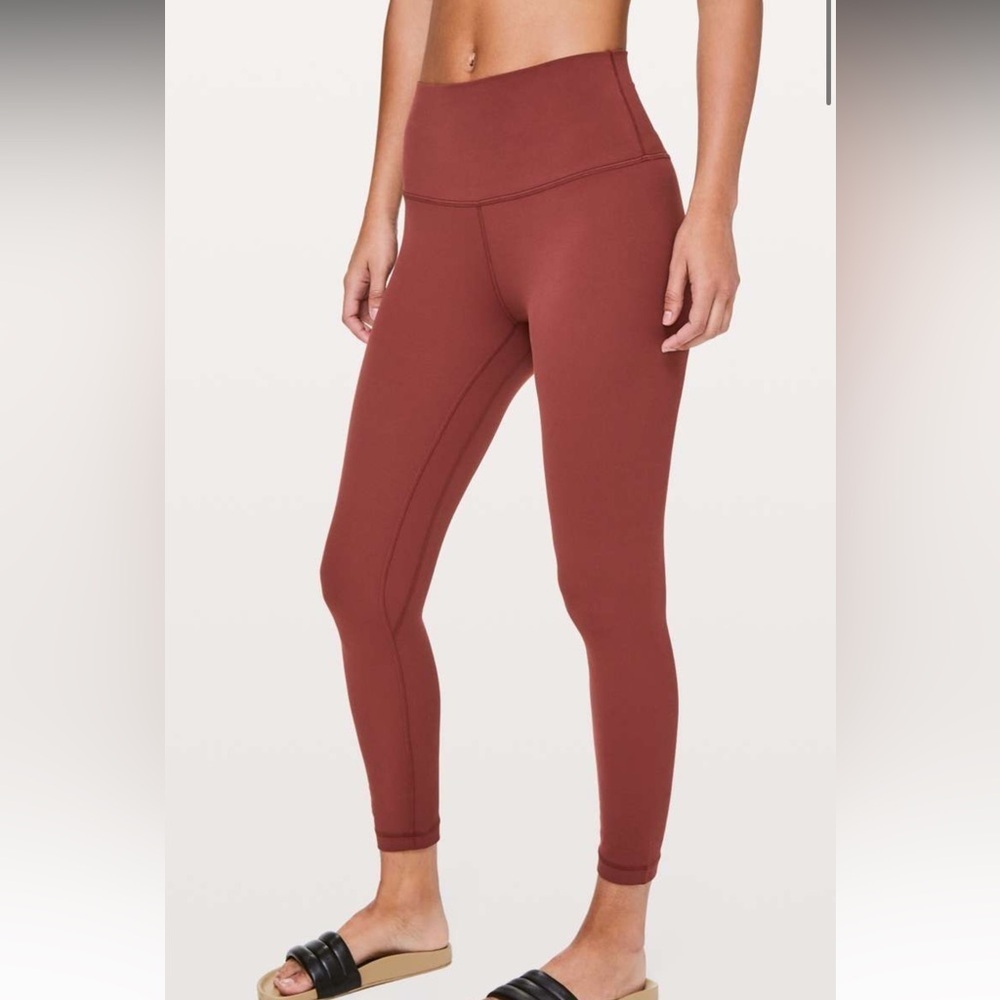 Lululemon Align Pants leggings II *25" Savannah high rise brick cayenne chianti